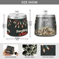 thumbnail image 2 of Yayeee Ashtray with Lid for Cigarette Smokeless Stainless Steel Home Ash Holder, Black Christmas Light, 2 of 7