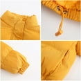 thumbnail image 7 of Stichou Womens Cropped Puffer Jackets Long Sleeve Stand Collar Coats Quilted Zipper Outerwear Saffron 2XL, 7 of 7