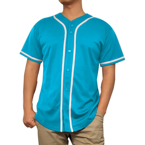 Lappel Men's Baseball Button Down Jersey College Sports Team Uniforms Size up to 3XL Short Sleeve Athletic Sports Tee Shirts Made in USA