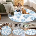 thumbnail image 5 of Blue Hot Air Balloon Round Area Rug 6Ft Washable Circle Rugs for Bathroom Office, Modern Balloon Float Clouds Non-Slip Carpet Floor Mats Indoor Outdoor Carpet Runner Aesthetic Home Decor, 5 of 8