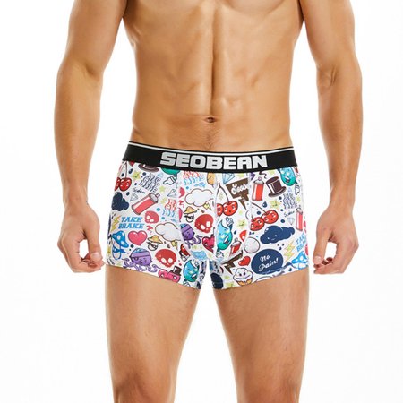 

Panties Clearance Men Casual Plaid Boxer Briefs Breathable Low Waist Narrow Side Pants Underwear Pants White L