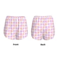 thumbnail image 3 of Balery Heart Buffalo Plaid Pantalones cortos deportivos para mujer con forro y dos bolsillos, elásticos, para entrenamiento, gimnasio, yoga-Small, 3 of 7