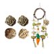 thumbnail image 5 of Bunny Chew Toy Rattan Balls Hay Sticks Playing Treats Small Animals Molar Toys Gloria masticar conejo, 5 of 9