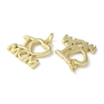 thumbnail image 2 of 10pcs Mother's Day Rack Plating Brass Charms with Jump Ring Cadmium Free & Lead Free Long-Lasting Plated Word I Love Mom Charm Real 18K golden Plated 14.5x14.5x1.5mm Hole: 3.2mm, 2 of 3