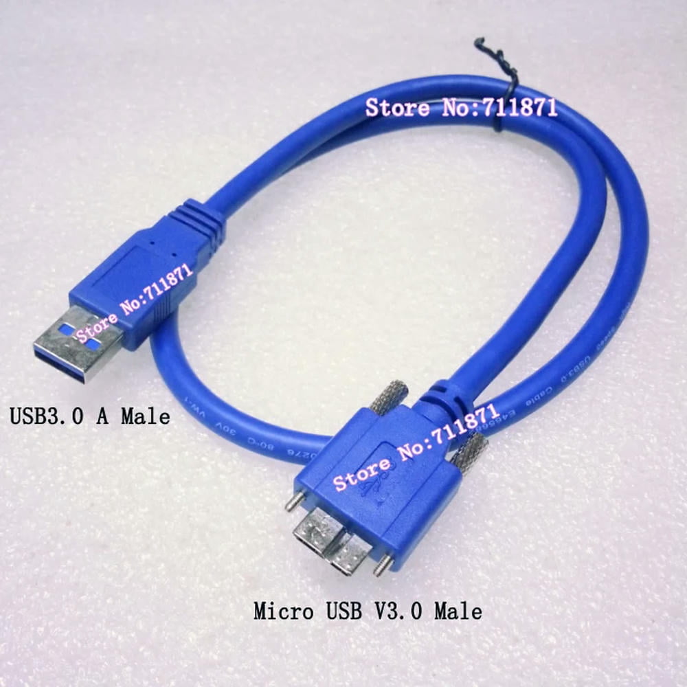 FOR Screw fixed Micro USB V3.0 charging Data Cable Line Mobile HDD Note3 Micro USB V3.0 Data Charging Cable Micro B USB3.0 Line