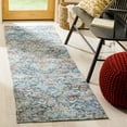 thumbnail image 2 of SAFAVIEH Saffron Nikola Floral Area Rug, Coral/Aqua, 6' x 6' Square, 2 of 6