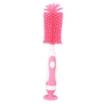 thumbnail image 1 of Cepillo para biberones, de silicona, para agua y leche, color rosa, 1 of 14