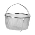 thumbnail image 3 of Cesta vaporera multifuncional para frutas y verduras, colador de acero inoxidable 20 centímetros, 3 of 9