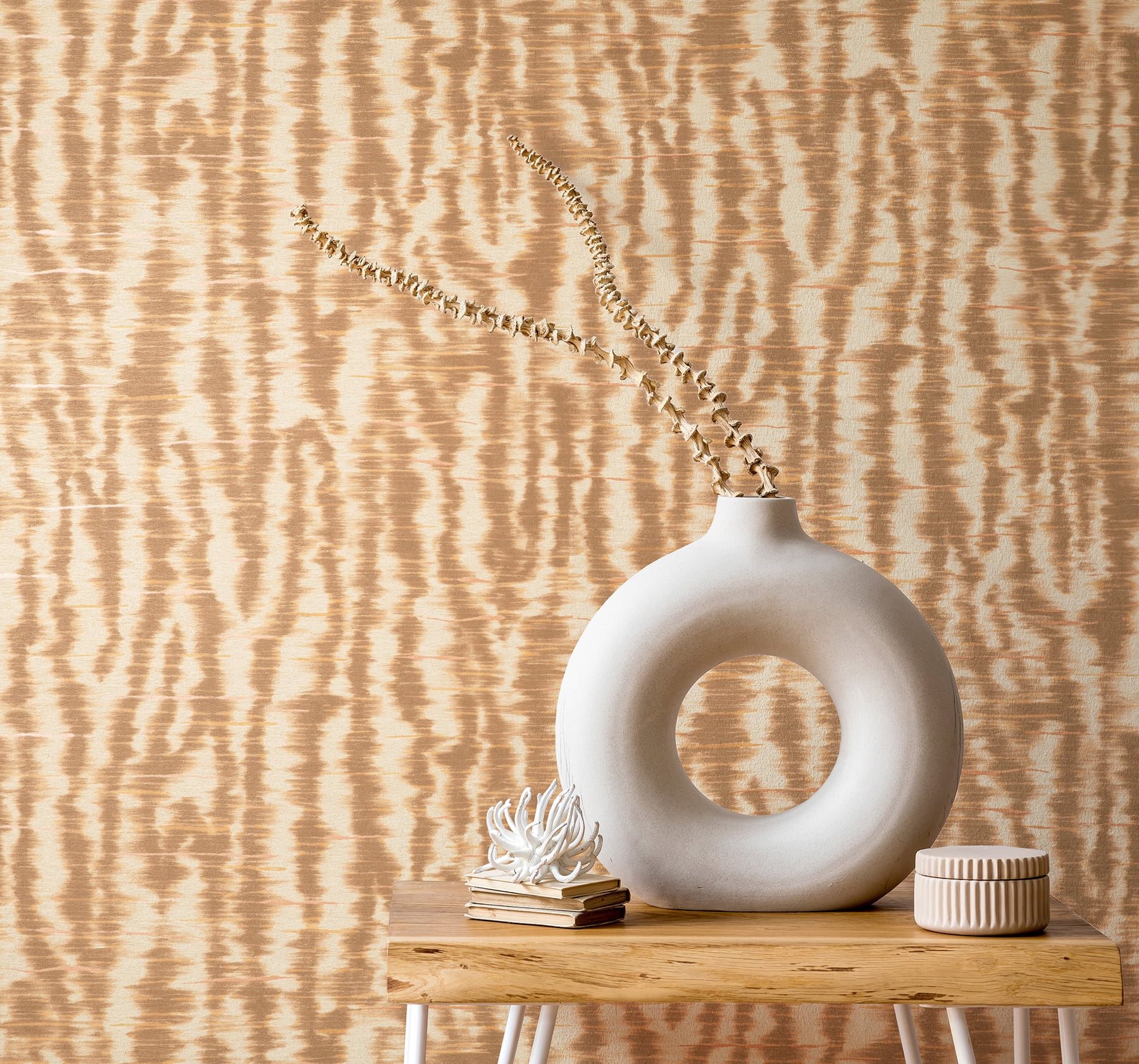 Fine Decor Hartmann Rust Stripe Texture Wallpaper