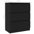 thumbnail image 6 of Buffet Cabinet Inlife Drawer Cabinet 3 Drawers Black 23.6"x13.2"x29.9" Chipboard, 6 of 6