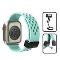 thumbnail image 2 of Sport Band Compatible with Apple Watch Band 42mm 44mm 45mm 49mm for Women Men,Magnetic Silicone Breathable Wristband Replacement Strap for iWatch Ultra 2 SE Series 9 8 7 6 5 4 3 2 1,Cream, 2 of 7