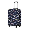 thumbnail image 2 of Uemuo Sardine Printed Washable Luggage Cover - Fashion Suitcase Protector Fits 18-32 Inch Luggage -X-Large, 2 of 9