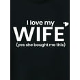 thumbnail image 3 of Men's Plus Size 'I Love My WIFE Yes She Bought Me This' Print Plain Color Short Sleeve Crew Neck T-shirt, Oversized Casual Clothing For Big And Tall Guys, 3 of 6