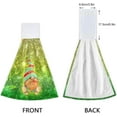 thumbnail image 4 of SKYSONIC 2 Pcs Hanging Hand Towels, Soft Absorbent Saint Patrick's Day Gnome Towel for Kitchen Bathroom, 12"x17", 4 of 7