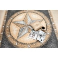 thumbnail image 4 of Furnish My Place Texas Star Rug - 5 ft. x 8 ft., Grey Rustic, Novelty Lone Star Rug with Border, Jute Backing, 4 of 12