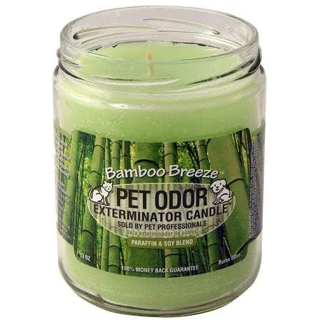 Pet Odor Exterminator Candle 13oz jar, Bamboo