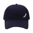 thumbnail image 2 of Only Moment Navy Baseball Cap Adjustable Size Blended Fabric Breathable Tucker Hat Laser Cut Air Mesh-Back Cooling Golf Hat One Size, 2 of 3