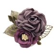 thumbnail image 2 of kurtrusly Châle Broche Style Coréen Rose Épingle de Mariée Corsage Camée Marron 1Set, 2 of 6
