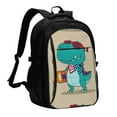 thumbnail image 1 of Easygdp Cool Dino Playing Skateboard Mochila para Laptop de Viaje con Puerto USB, Mochila para Laptop con Puerto de Carga USB para Mujeres y Hombres, 1 of 7