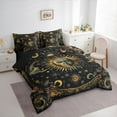thumbnail image 3 of Manfei Bohemian Moon Sun Twin Bedding Sets 7-Piece, Psychedelic Stars Planet Bedding Comforter Set, Mandala Hippie Flower Reversible Sheet Sets, Luxury Bedroom Decor, 3 of 7