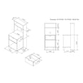 thumbnail image 6 of Furniture of America Armo 1-Drawer and 2-Shelf Wood Adult Nightstand, Light Hickory, 6 of 9