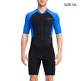 thumbnail image 2 of Traje de baño de pareja de pareja con traje de baño de una pieza con cremallera frontal pantalones cortos de manga cortos deportes transpirables Skins Surf Traje de surf azul 3xl 1.5mm Inevent OD003629-12, 2 of 5
