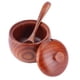 thumbnail image 5 of Cuenco de sal tarro de especias caja de sal de 150 ML contenedor de condimentos de madera bote de condimentos de 33x35 pulgadas con cuchara con tapa para cocina casera para Fugacal Otros, 5 of 8