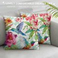 Chilfamy Floral Pattern Hummingbird Flowers Decorative Square Throw