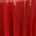 thumbnail image 2 of BalsaCircle 120" Sequin Round Tablecloth Red, 2 of 8