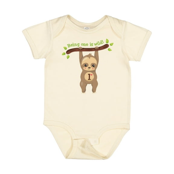 Inktastic Cute Sloth 1st Birthday Boys or Girls Baby Bodysuit