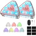 thumbnail image 1 of Jinsinto 2pcs Wireless LED Strobe Light with Remote, High Brightness 7 Colors USB Rechargeable Flashing Lights for Car, Trucks, Motorcycle, Bike, 1 of 5