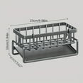 thumbnail image 4 of 1pc Sink Caddy, Sponge Drain Rack With Dishcloth Holder, Stainless Steel Sink Storage Rack For Sponge Dish Soap Dishcloth Brushes Rags, Kitchen Countertop Organizer, Kitchen Accessories, 4 of 4