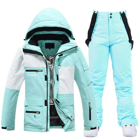 MHFRRA Snow Jacket Men's and Women's Casual Fashion Winter Snowboard Double Snowboard Ski Suit Set Warm Ski Suit S
