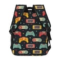 thumbnail image 3 of Haiem Retro Video Game Printed School Backpack,Casual Travel Lightweight Backpack,Durable Comfortable Multifunctional Backpack,Laptop Backpack, 3 of 5