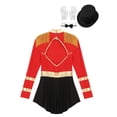 thumbnail image 5 of iiniim Women's 4Pcs Tassel Sequins Leotard Tutu Dress Carnival Party Fancy Dress Up Red Long Sleeve B S, 5 of 7