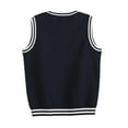 thumbnail image 4 of SUXIAN Boys Sweaters V Neck Color Block Knit Vest Warm Winter Pullover for Kids Age 3-16 Casual Layering Blue 4-5 Years, 4 of 5