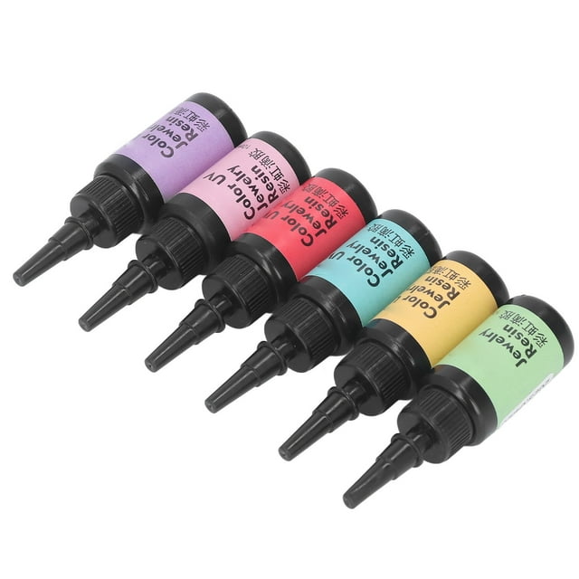 6 Pcs Resin, Quick Curing 10ml Epoxy Resin Kit Easy To Use Soft Glue Epoxy Resin Pigment For DIY Handmade Crafts Decoration