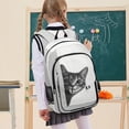 thumbnail image 7 of FORMRS Unisex School Backpack 17" Student Travel Bag with Laptop Compartment, Black Cute Cat, 7 of 7
