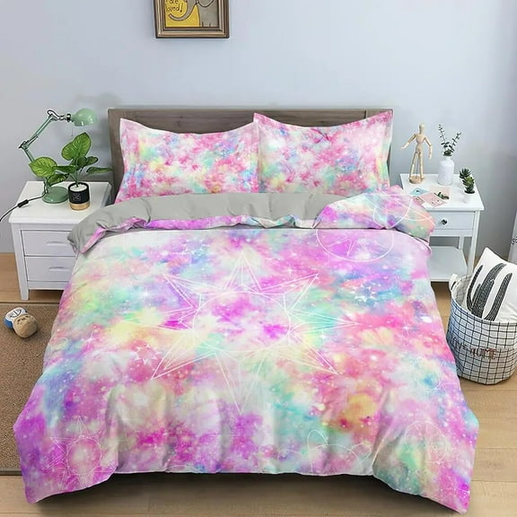 3D Printing Bedding Set Luxury Duvet Cover With Pillowcase Quilt Cover King Bedding Starry Sky Pattern Comforter Cover