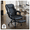 Black w/ Foot rest, variant on TMV Reclining Ergonomic Office Chair - Big and Tall Executive Desk Chair, Comfy Leather Computer Chair for Home and Office,Grey