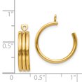 thumbnail image 2 of 14K Yellow Gold Polished Triple Hoop Earring Jackets, 2 of 2