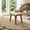 Summer Sand and Brown, variant on LEDREM Padded Foot Stool Ottoman with Solid Wood Frame, Curved Cushion Footrest for Under Desk, Living Room, Slate Gray and Brown