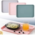 thumbnail image 3 of Ceramic Rectangular Serving Tray Anti-Slip Food Plate(Green,Small), 3 of 5