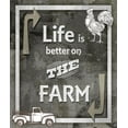 thumbnail image 2 of LightBoxJournal 20x23 Black Ornate Wood Framed with Double Matting Museum Art Print Titled - Farm Sign_Farm Sweet Farm 2, 2 of 4