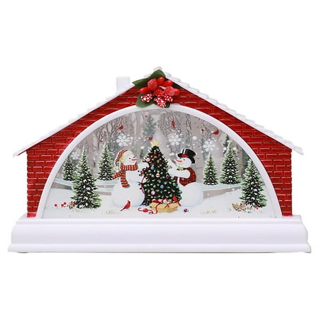 

Christmas House Manger Snow House Decoration Night Light Home Decoration Props Christmas Gift