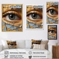 thumbnail image 4 of Designart "Expressionism in Yellow & Blue Woman's Eye IV" Figurative Canvas Wall Art - Glam Blue Eye Hallway Wall Art Decor, 4 of 6