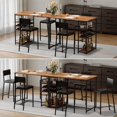 thumbnail image 2 of Modern Industrial Dining Table Set for 2,Contemporary PU Upholstered,Modern Eating Tables with Upholstered Seating or Apartments Kitchen Corners Small Space, 2 of 8