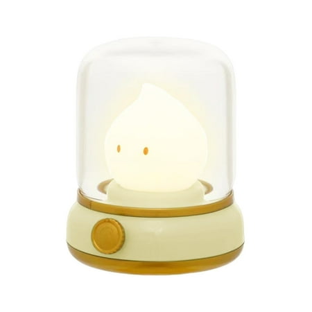 

NAZISHW Cute Chibi Flame Lamp Cozy Lights Mimics Flickering Flame Effect Amber Light 2 Modes Rechargeable Dimming Great Ambience Light For Camping Curing Decoration Smoko Light