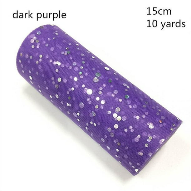 Rollo de tul con lentejuelas brillantes, carrete de 15cm de ancho, 10 yardas, decoración de boda, Organza, láser, artesanía, suministros para fiesta de cumpleaños