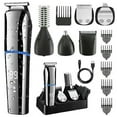 thumbnail image 1 of Mistaha 6 in 1 Electric Hair Clipper Kit with LCD Display, USB Charging, Waterproof Design - Professional Grooming Set for Men - Blue, 1 of 6